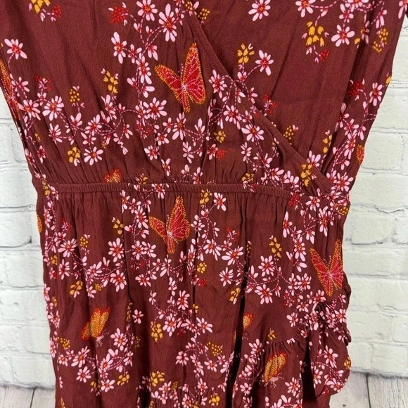 Madewell Ruffle-Wrap Dress in Windowbox Floral Size 2 - Picture 4 of 9